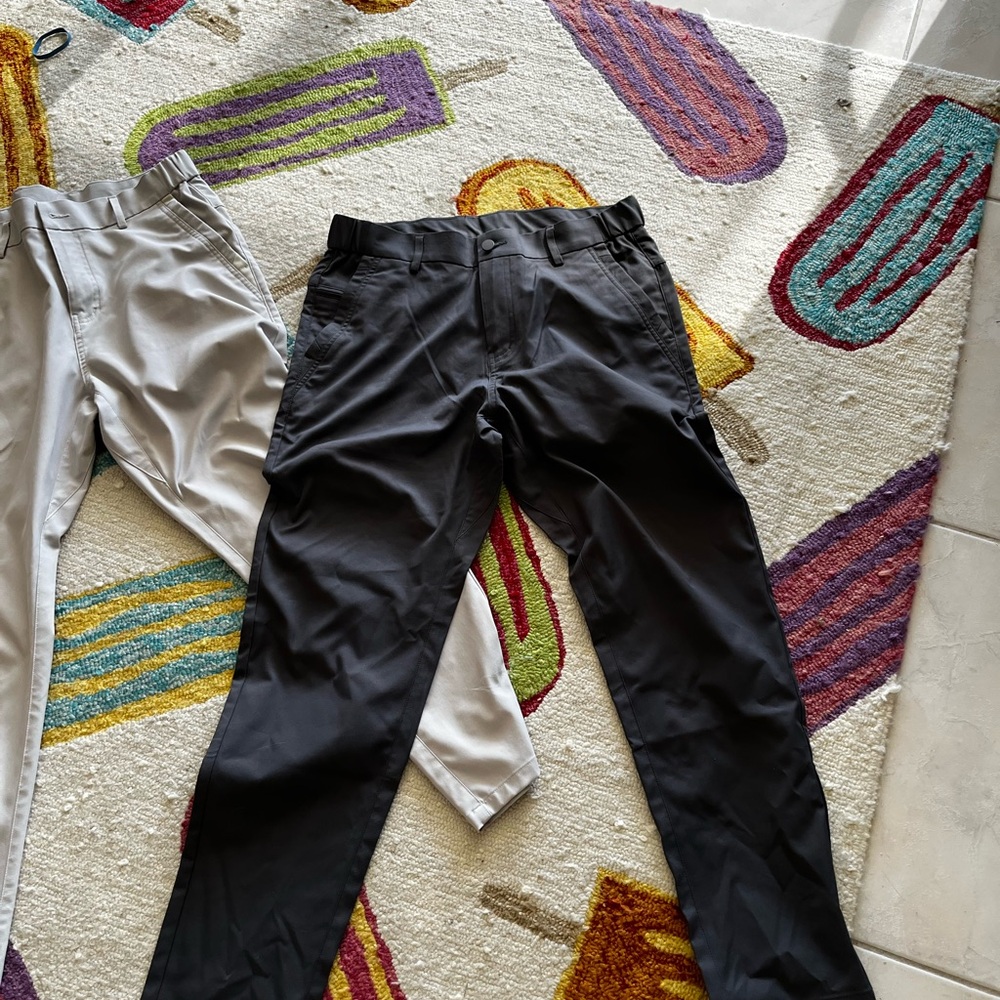 Black and Gray Chinos Casual Style